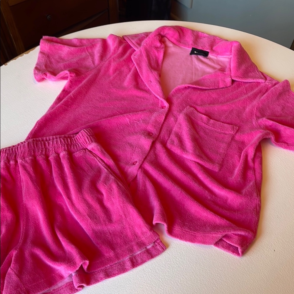 Monrow pink terry set